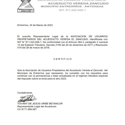 CERTIFICADO PERMANENCIA REGIMEN TRIBUTARIO ESPECIAL 2022_001